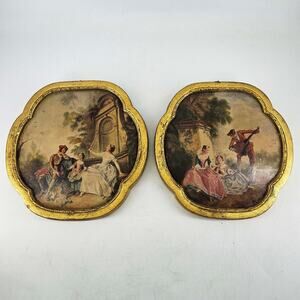 Antique BORGHESE Framed Centenari prints on Board Bumplo Galleries Set of Two
